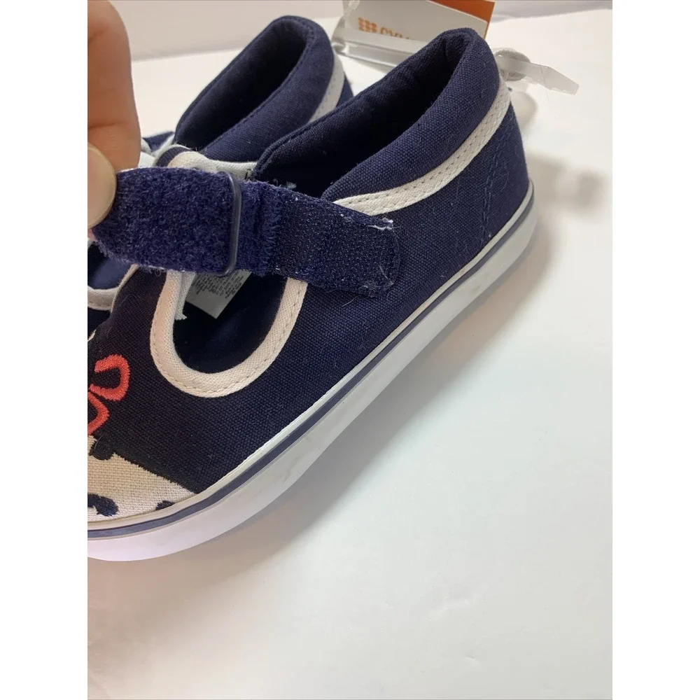 Gymboree Best in Show Navy‎ Blue Canvas Puppy Dog Shoes Size 10 Toddler